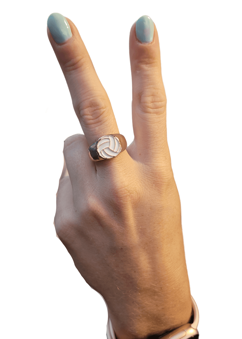 Gold Volleyball Ring